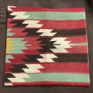 Handmade Vintage Wool Pillow Cover (20"x20")